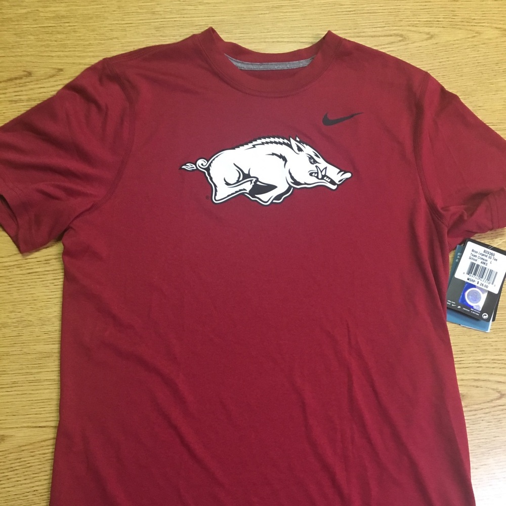 Boy's Nike Arkansas Razorbacks dri-fit shirt